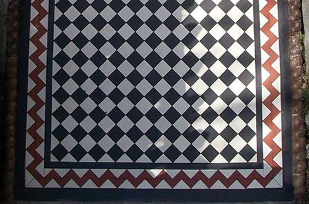 Classic Victorian Path Tiles - Black & White